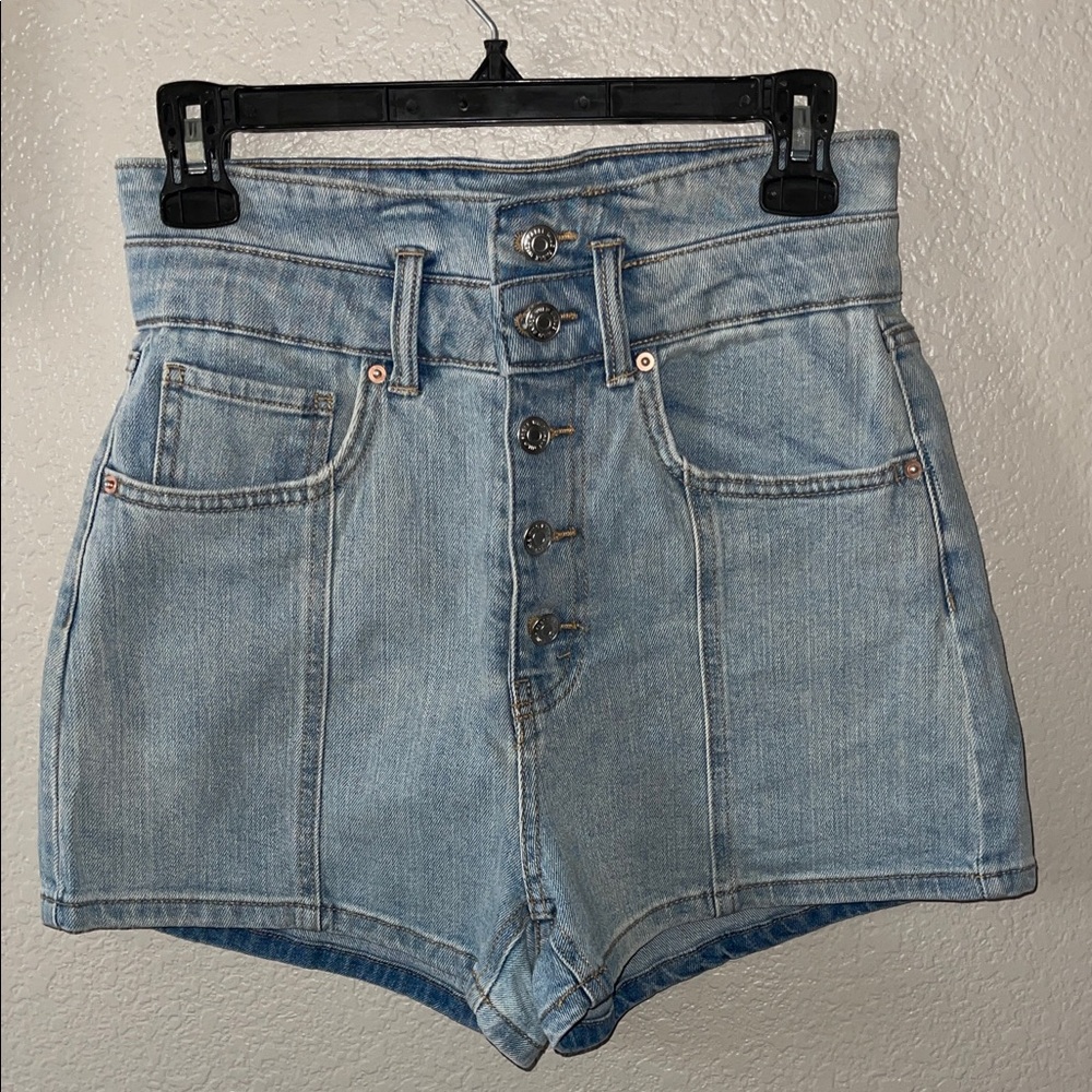 Wild Fable Light Blue High-Waisted Shorts